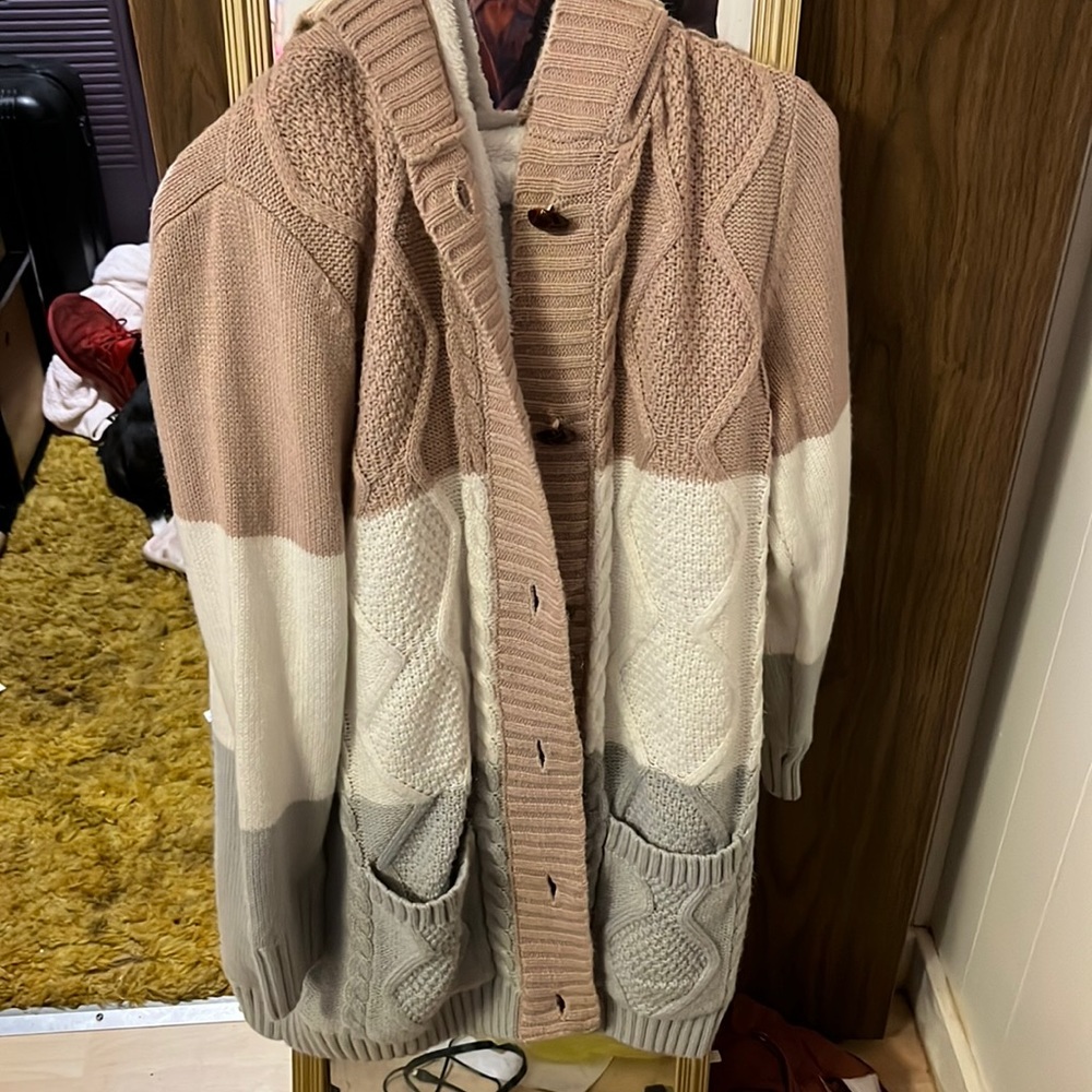 furry cardigan